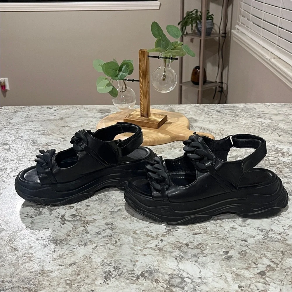 AZALEA WANG SKYLER PLATFORM SANDALS SIZE 10 - Picture 6 of 17